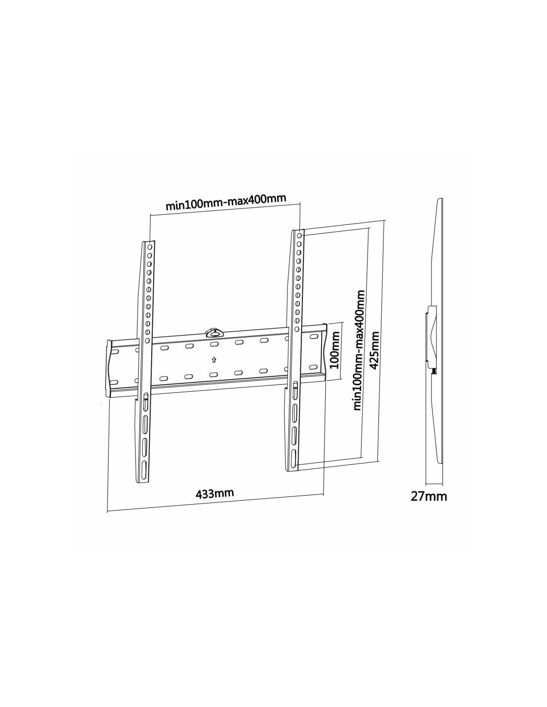 Soporte de Pared Fijo Aisens WT55F-013 para TV de 32-55"/ hasta 40kg