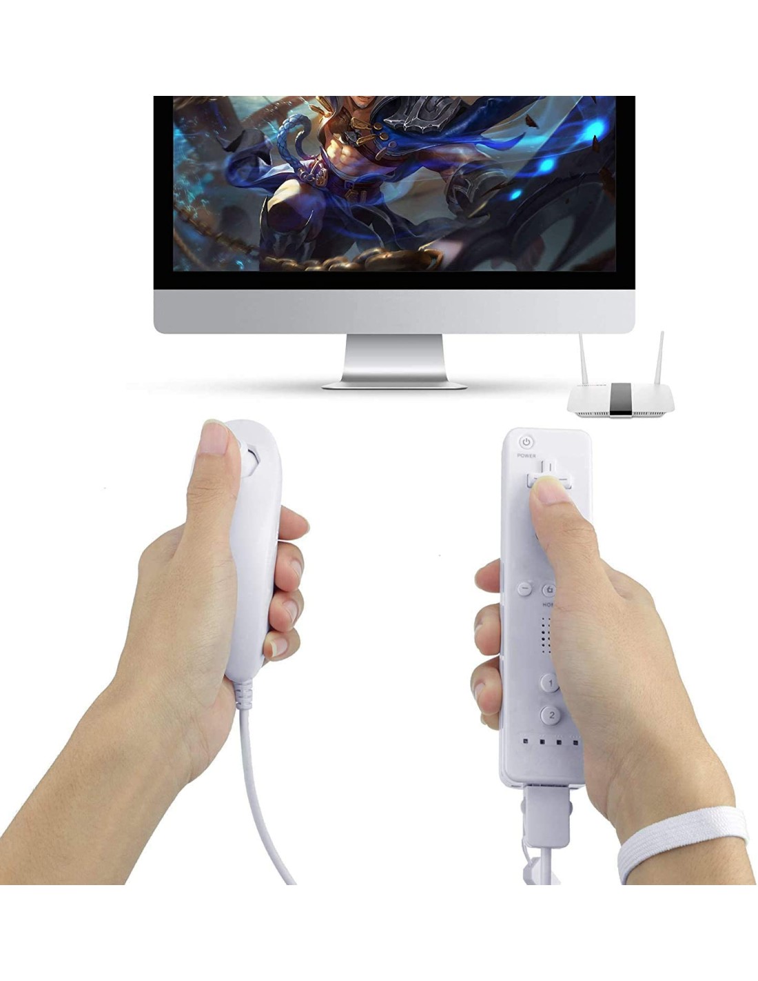 Mandos Wii Wireless Remote Motion Controller y Nunchuk compatibles 
