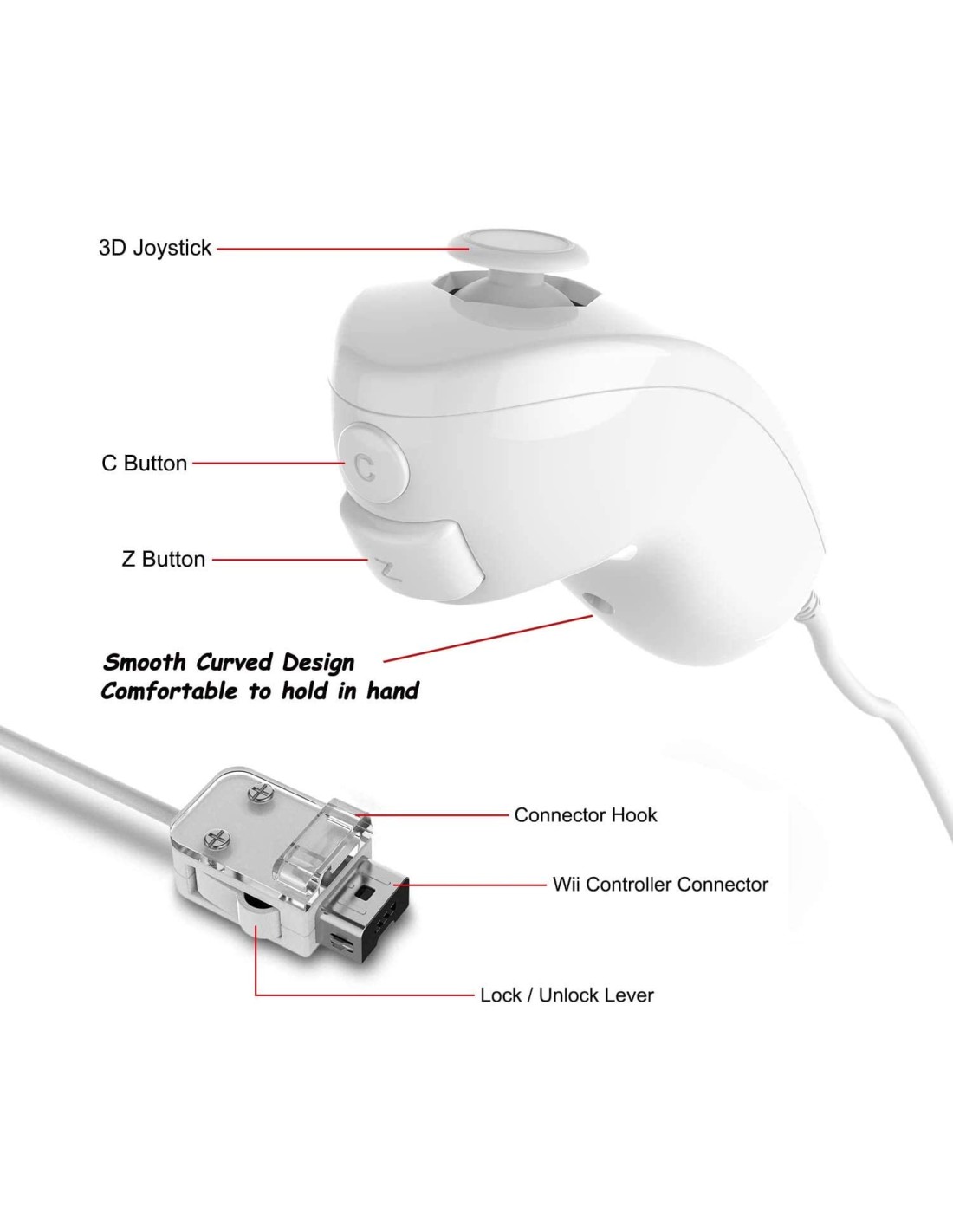Mandos Wii Wireless Remote Motion Controller y Nunchuk compatibles 