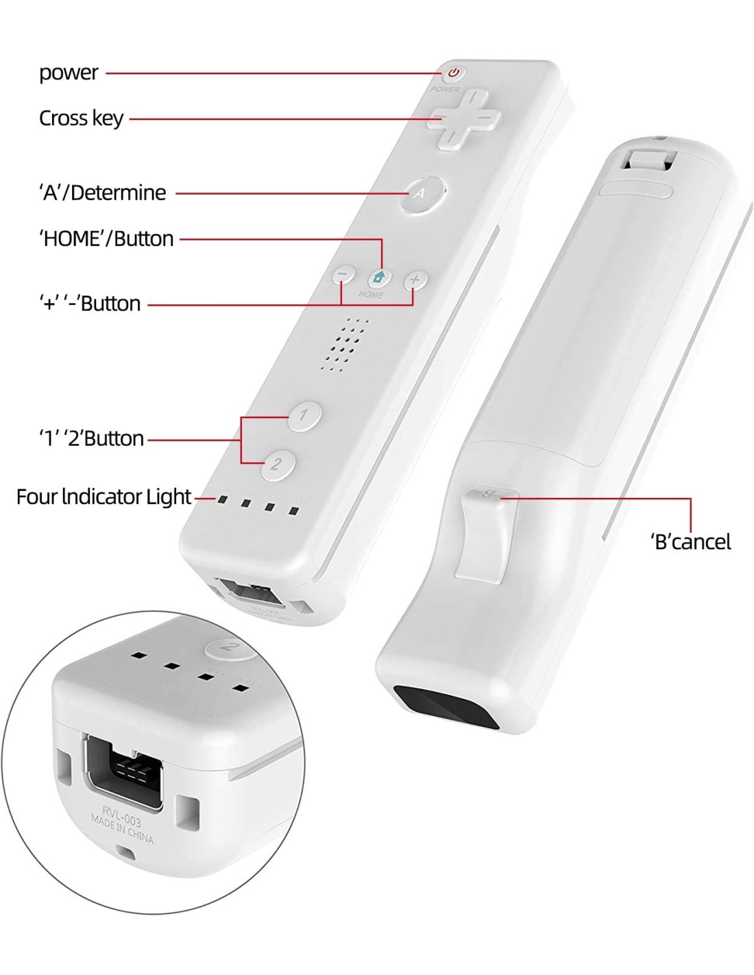 Mandos Wii Wireless Remote Motion Controller y Nunchuk compatibles 