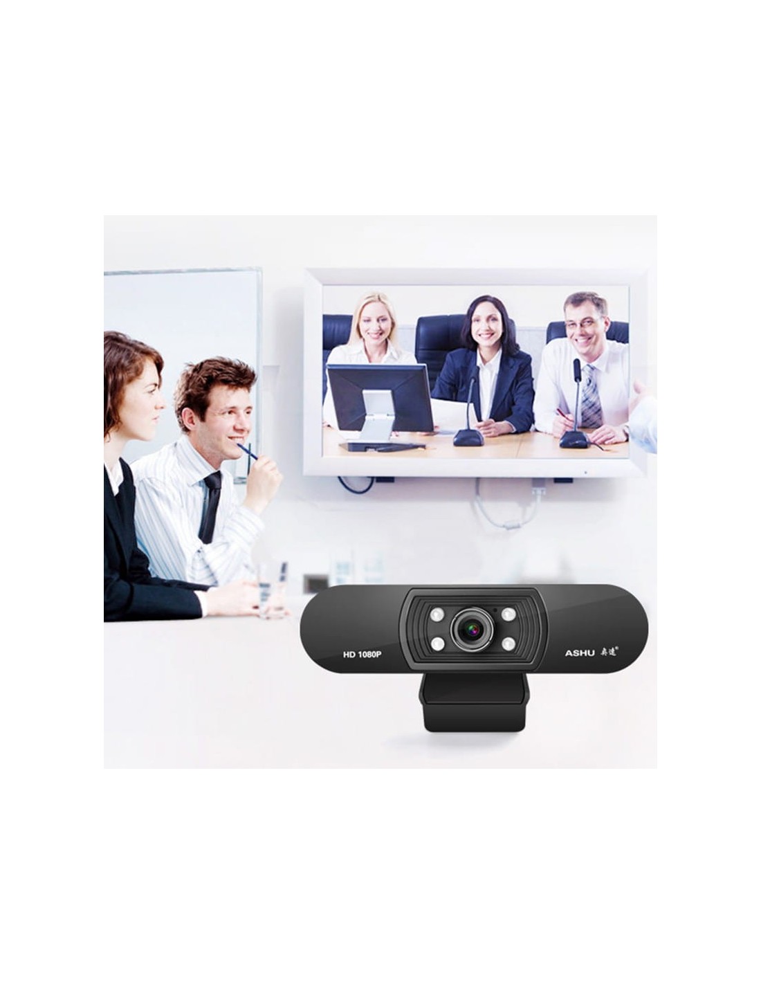 Webcam Ashu H800 FullHD con Micrófono