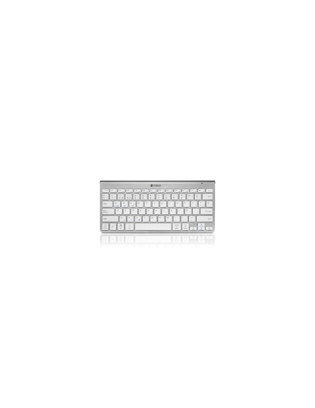 Teclado Compacto Inalámbrico por Bluetooth Subblim Pure Compact/ Plata