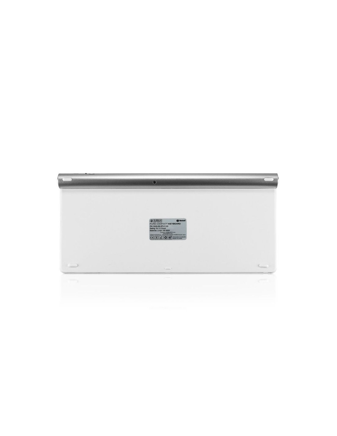 Teclado Compacto Inalámbrico por Bluetooth Subblim Pure Compact/ Plata