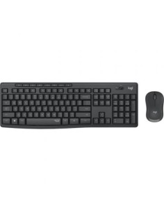 Teclado + Ratón Inalámbricos Logitech Silent Touch MK295/ Grafito