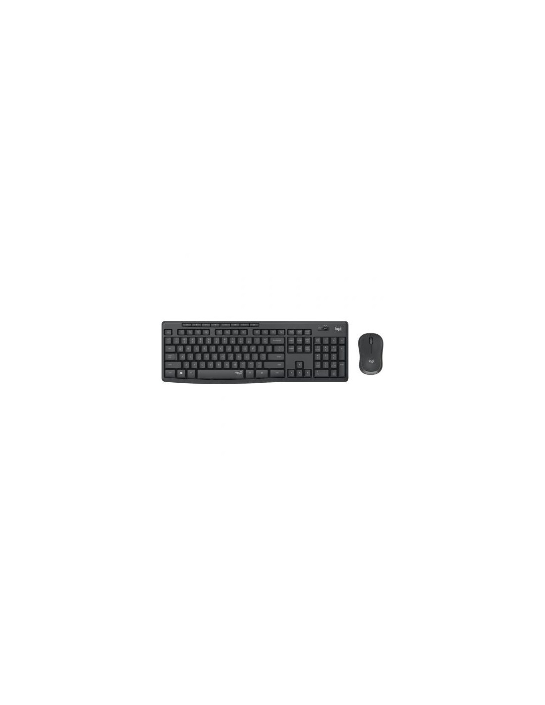 Teclado + Ratón Inalámbricos Logitech Silent Touch MK295/ Grafito