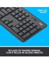 Teclado + Ratón Inalámbricos Logitech Silent Touch MK295/ Grafito