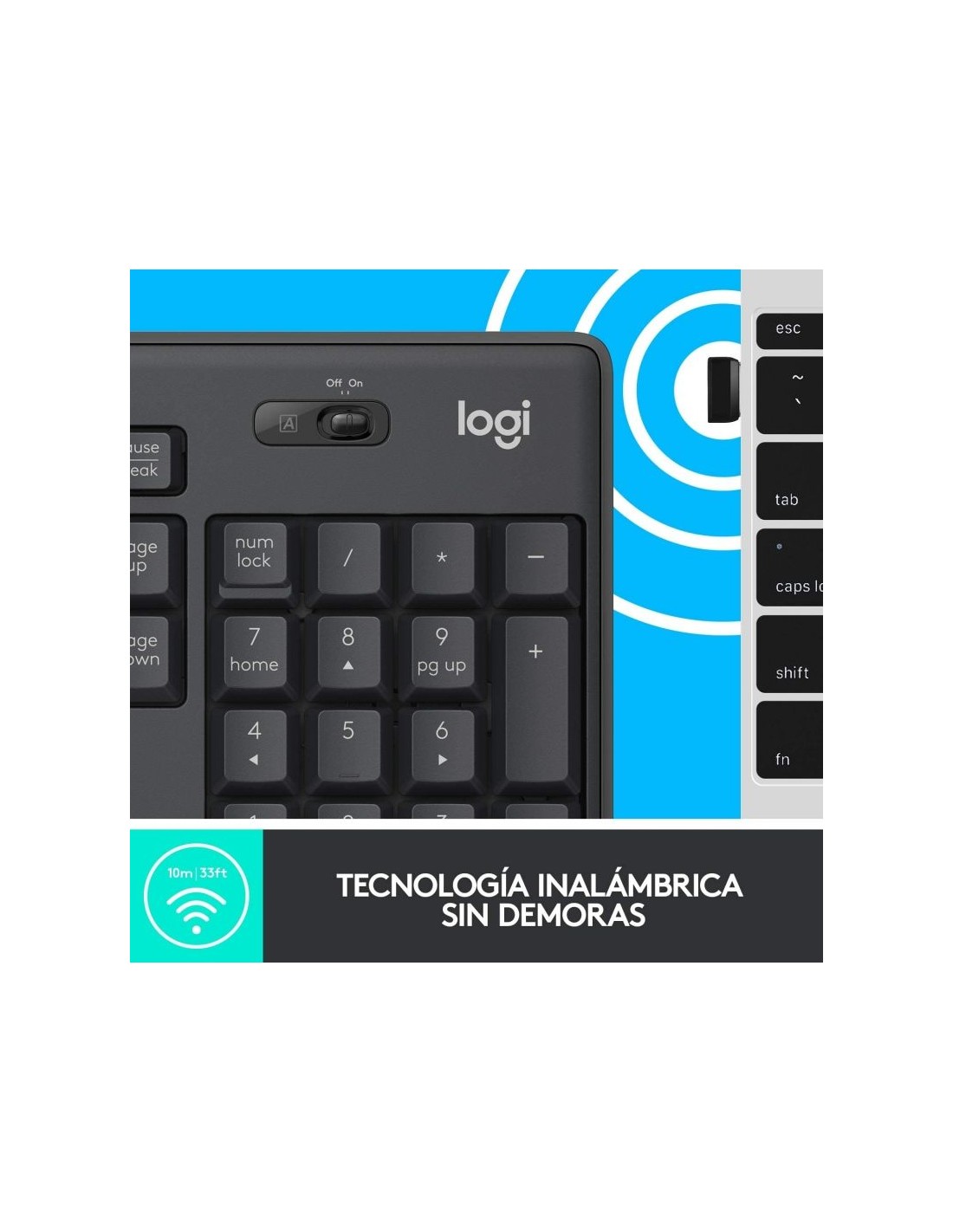 Teclado + Ratón Inalámbricos Logitech Silent Touch MK295/ Grafito