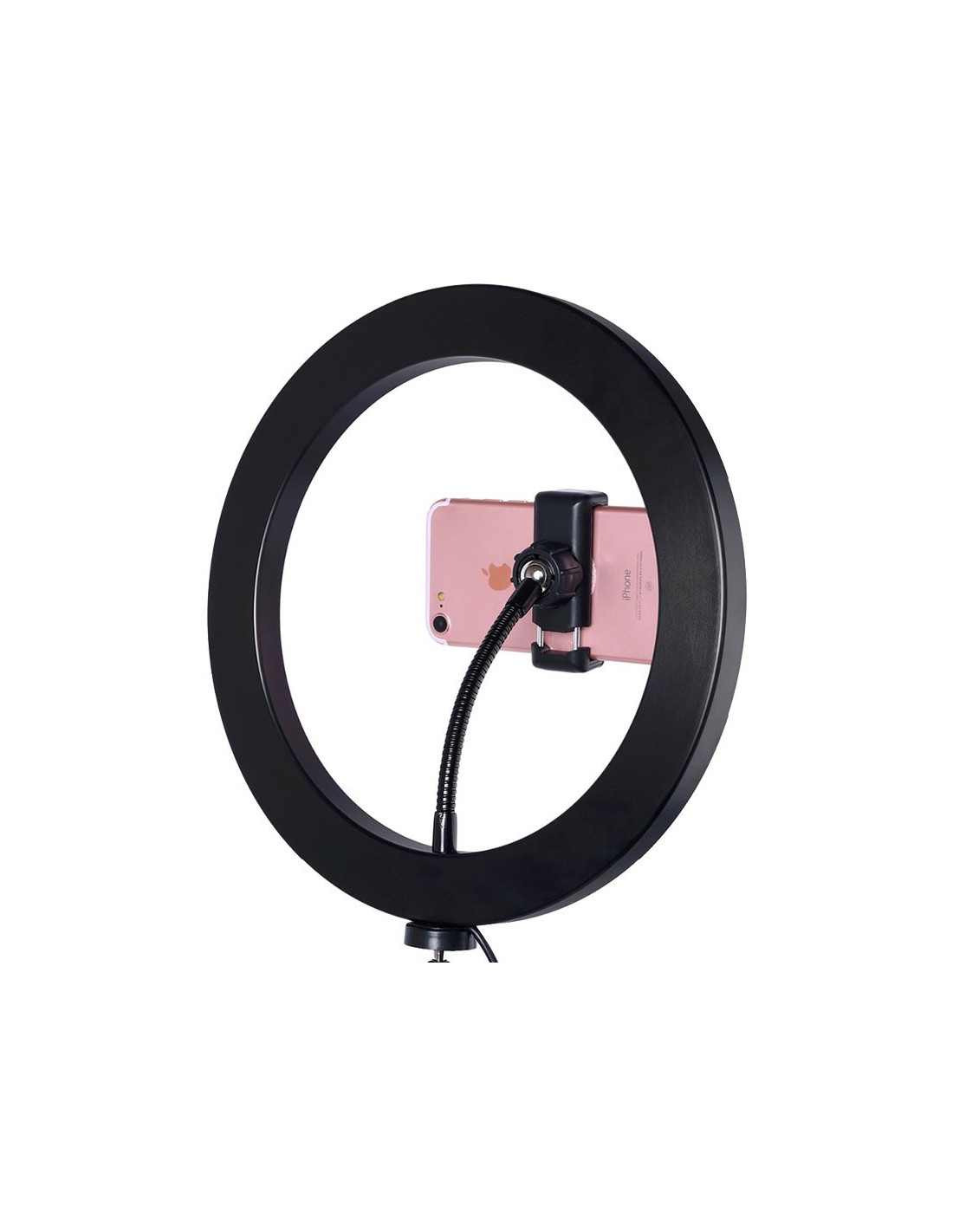 Set de Grabación Anillo LED Regulable 26cm + Mini Trípode con Soporte Smartphone