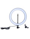 Set de Grabación Anillo LED Regulable 26cm + Mini Trípode con Soporte Smartphone