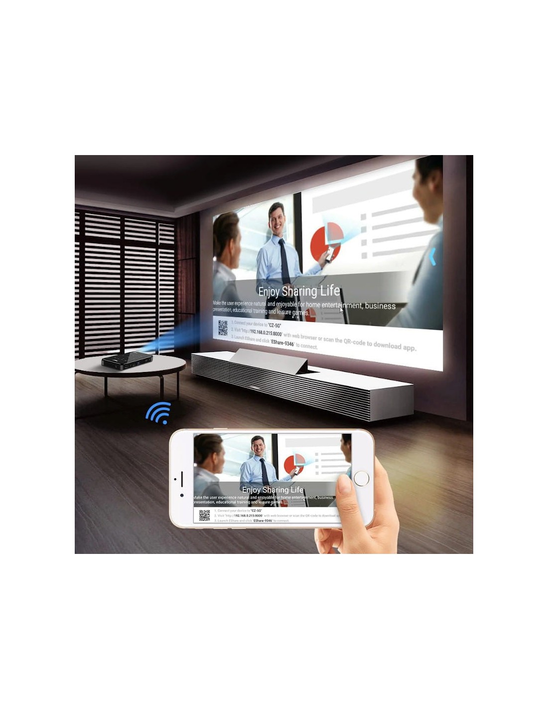 Proyector P09-II DLP 2GB/16GB Android 9.0