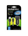 Cargador de Coche Duracell DR5032A/ USB + Cable MicroUSB/ 2.4A