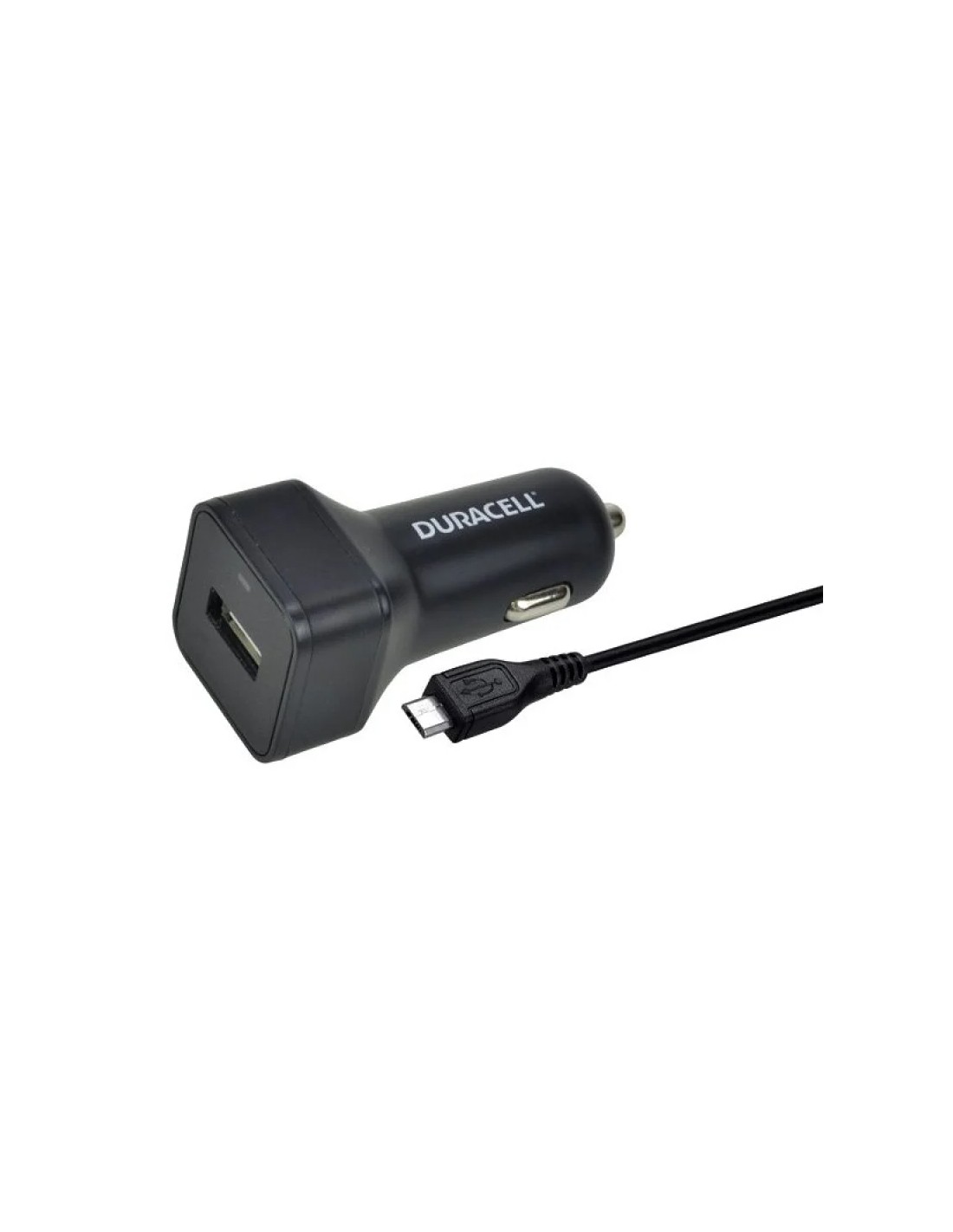 Cargador de Coche Duracell DR5032A/ USB + Cable MicroUSB/ 2.4A