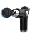 Mini Pistola de Masaje Muscular 4 Cabezales 32 Niveles Pantalla LCD