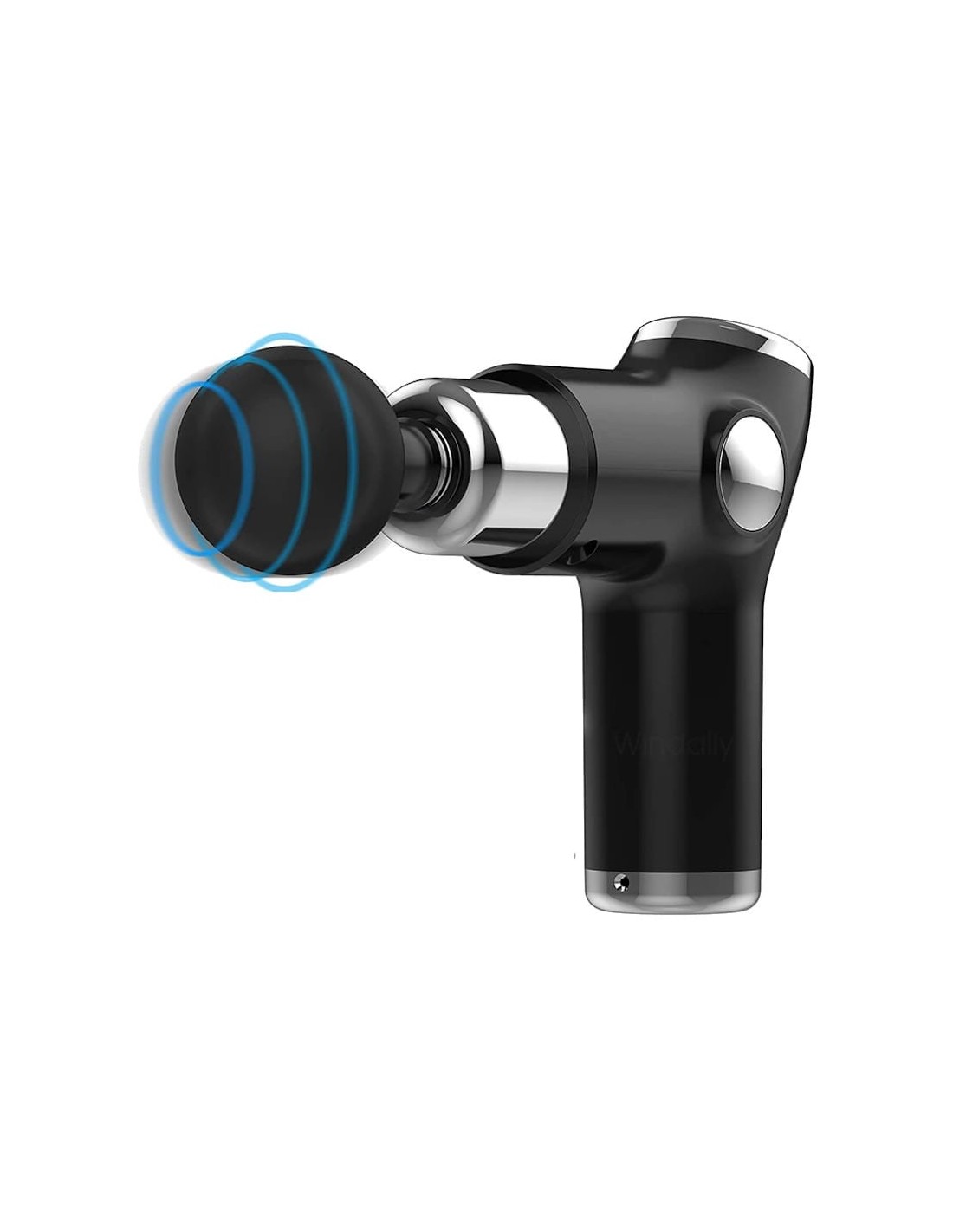 Mini Pistola de Masaje Muscular 4 Cabezales 32 Niveles Pantalla LCD