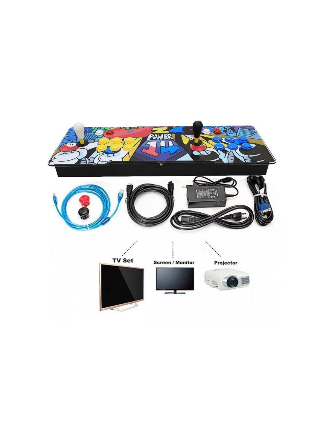 MAQUINA RECREATIVA PANDORA BOX CONSOLA ARCADE RETRO CON 6300 JUEGOS