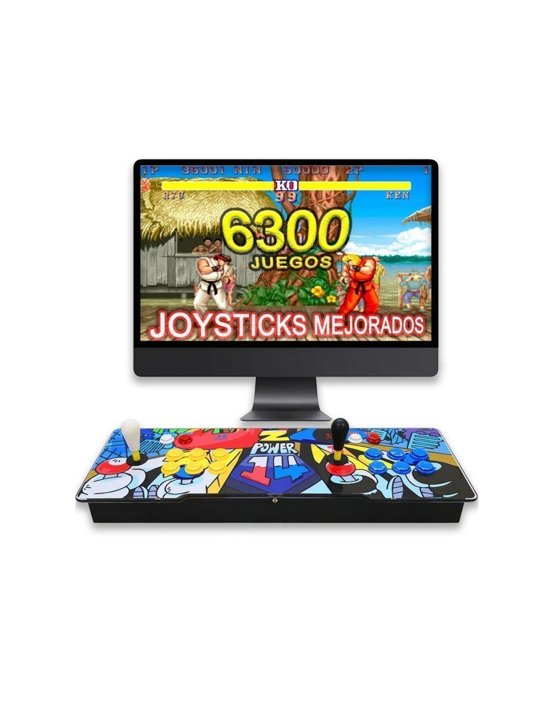 MAQUINA RECREATIVA PANDORA BOX CONSOLA ARCADE RETRO CON 6300 JUEGOS