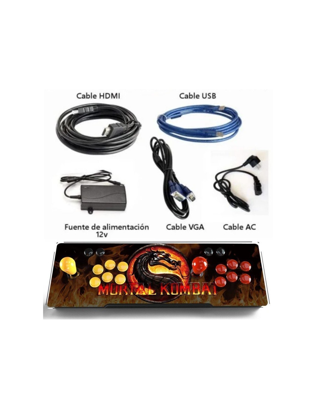 MAQUINA RECREATIVA PANDORA BOX MORTAL KOMBAT CONSOLA ARCADE RETRO - 11000 JUEGOS