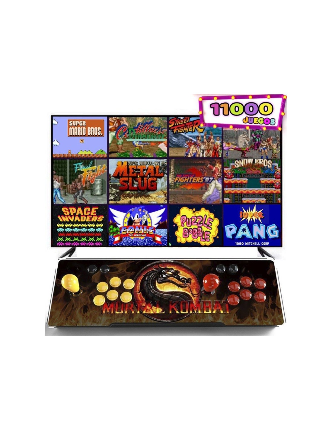 MAQUINA RECREATIVA PANDORA BOX MORTAL KOMBAT CONSOLA ARCADE RETRO - 11000 JUEGOS