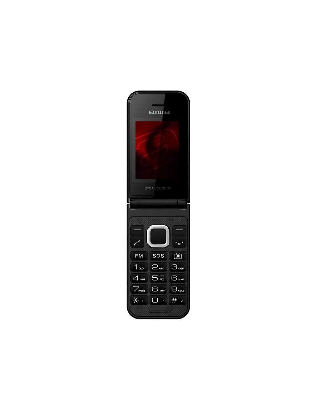 Teléfono Móvil Aiwa FP-24BK para Personas Mayores/ Negro