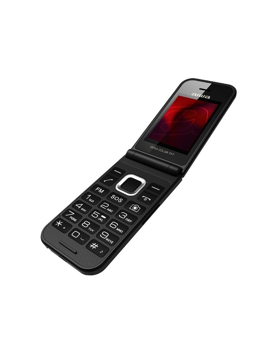 Teléfono Móvil Aiwa FP-24BK para Personas Mayores/ Negro
