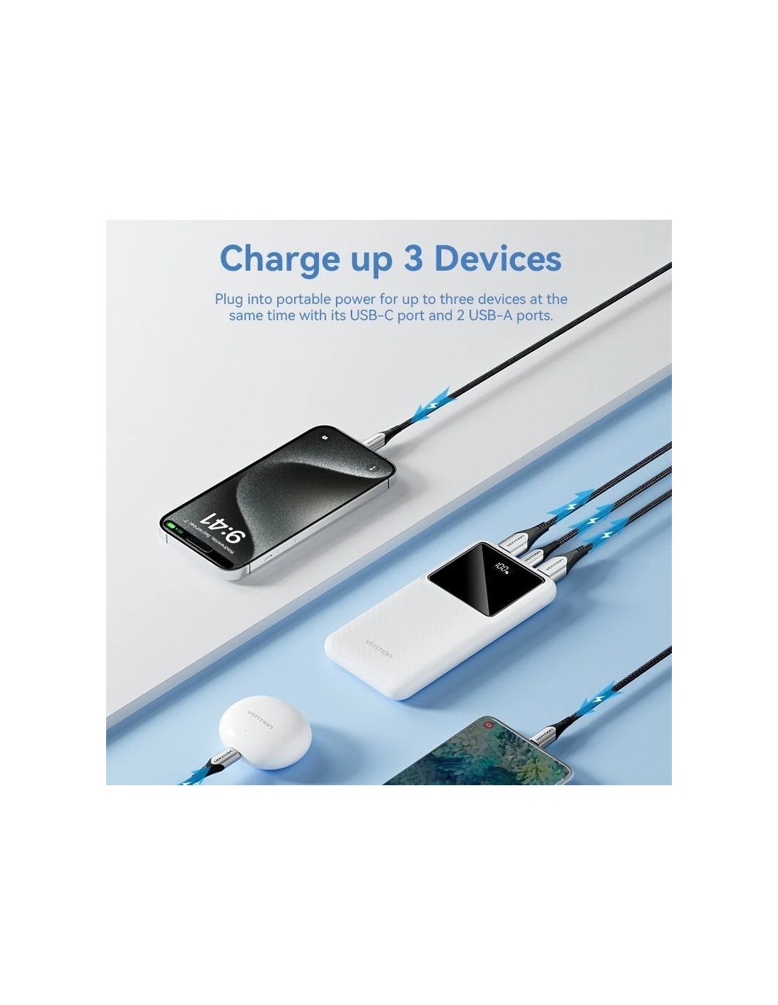 Powerbank 10000mAh Vention FHKB0/ 22.5W