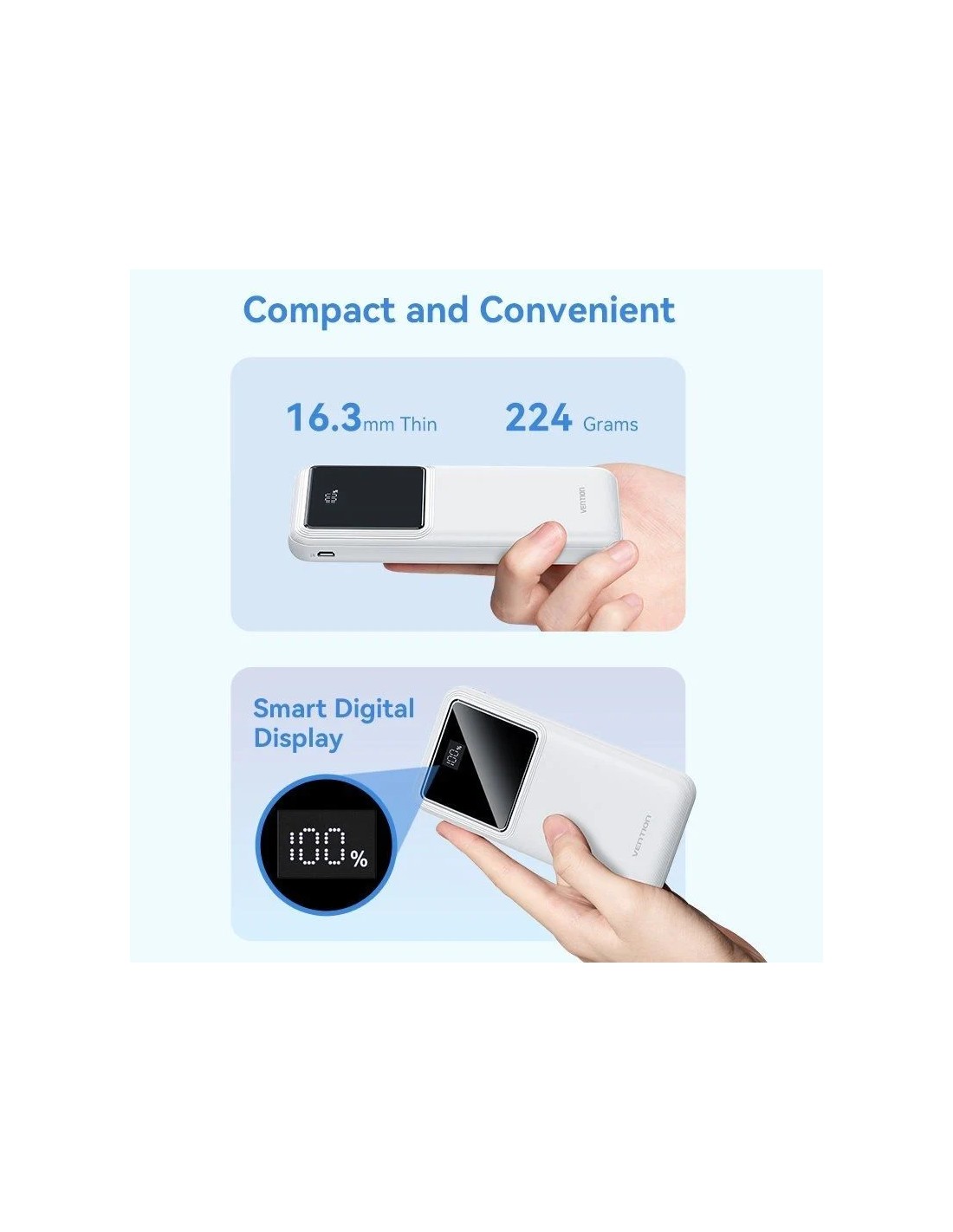 Powerbank 10000mAh Vention FHKB0/ 22.5W