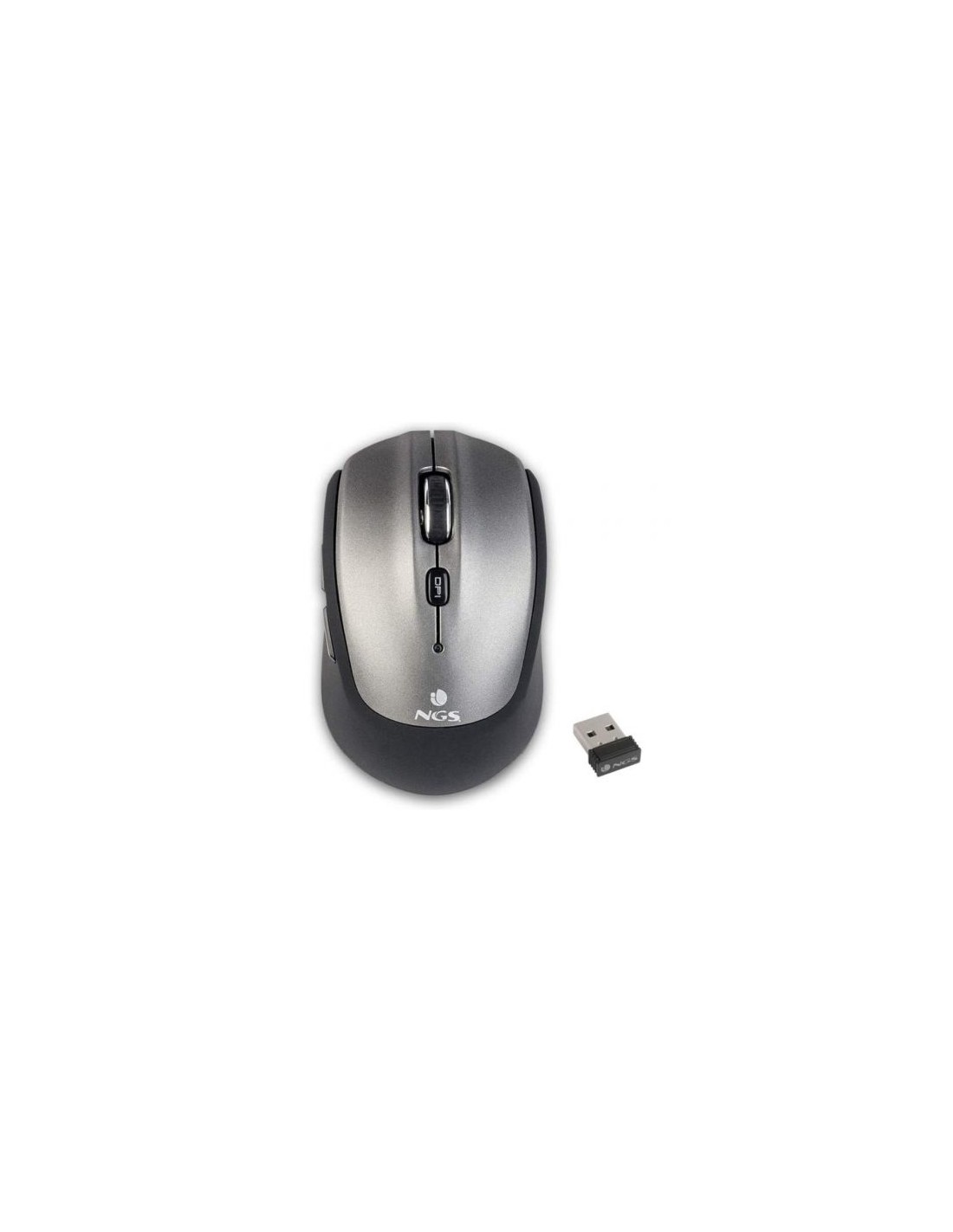 Ratón Inalámbrico por Bluetooth NGS FrizzBT/ Hasta 1600 DPI/ Gris