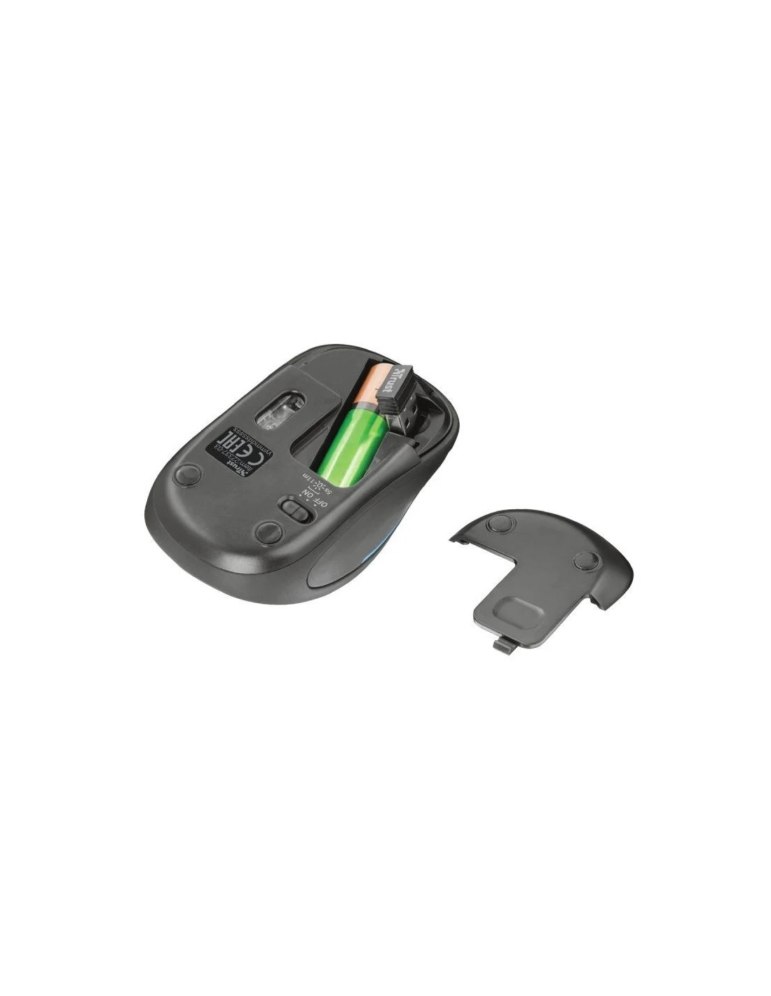 Ratón Mini Inalámbrico Trust Yvi FX/ Hasta 1600 DPI/ Multicolor