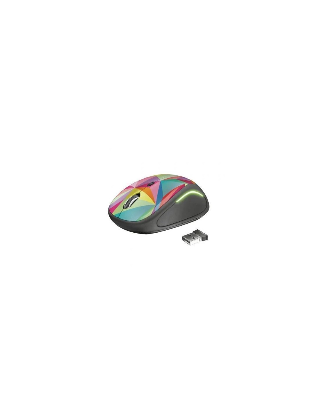 Ratón Mini Inalámbrico Trust Yvi FX/ Hasta 1600 DPI/ Multicolor