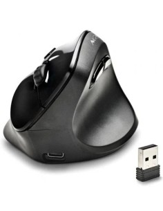 Ratón Ergonómico Inalámbrico NGS EVO Moksha/ Batería recargable/ Hasta 2400 DPI