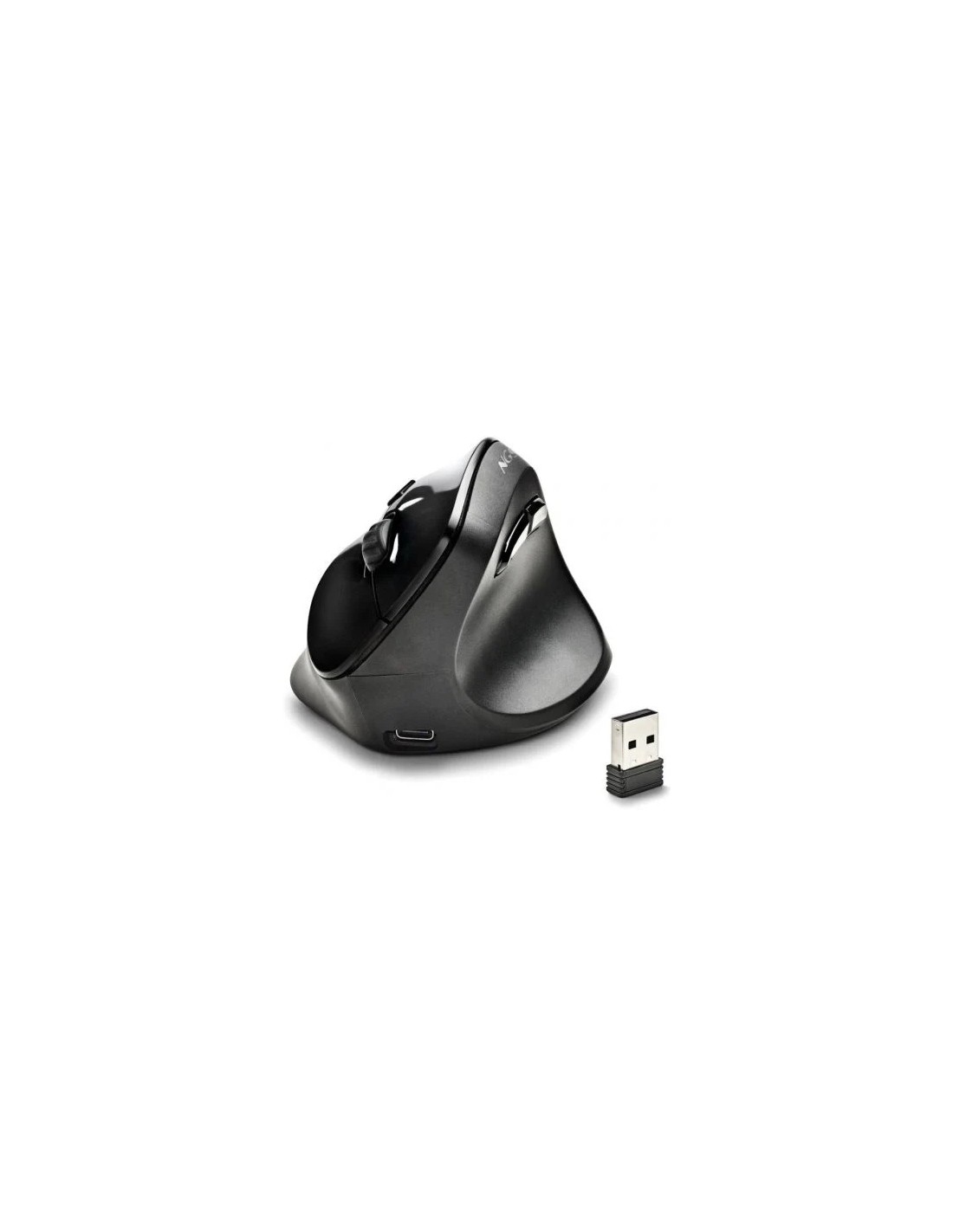 Ratón Ergonómico Inalámbrico NGS EVO Moksha/ Batería recargable/ Hasta 2400 DPI