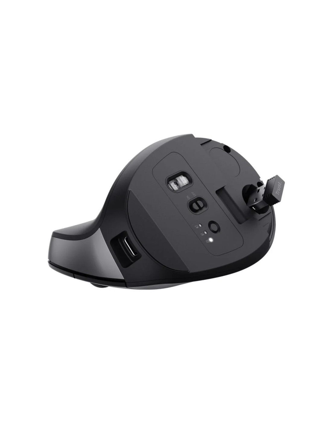 Ratón Ergonómico Inalámbrico por Bluetooth Trust Bayo+/ Batería Recargable/ Hasta 2400 DPI