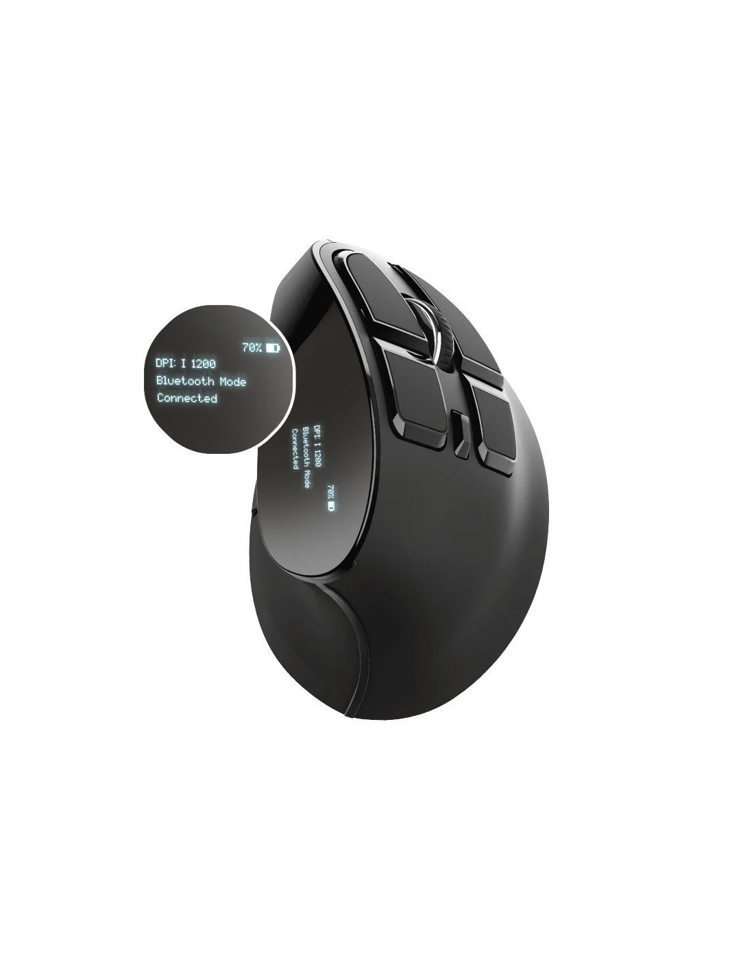 Ratón Ergonómico Inalámbrico por Bluetooth Trust Voxx/ Hasta 2400 DPI
