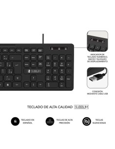 Teclado Subblim Business Slim Silencioso 2
