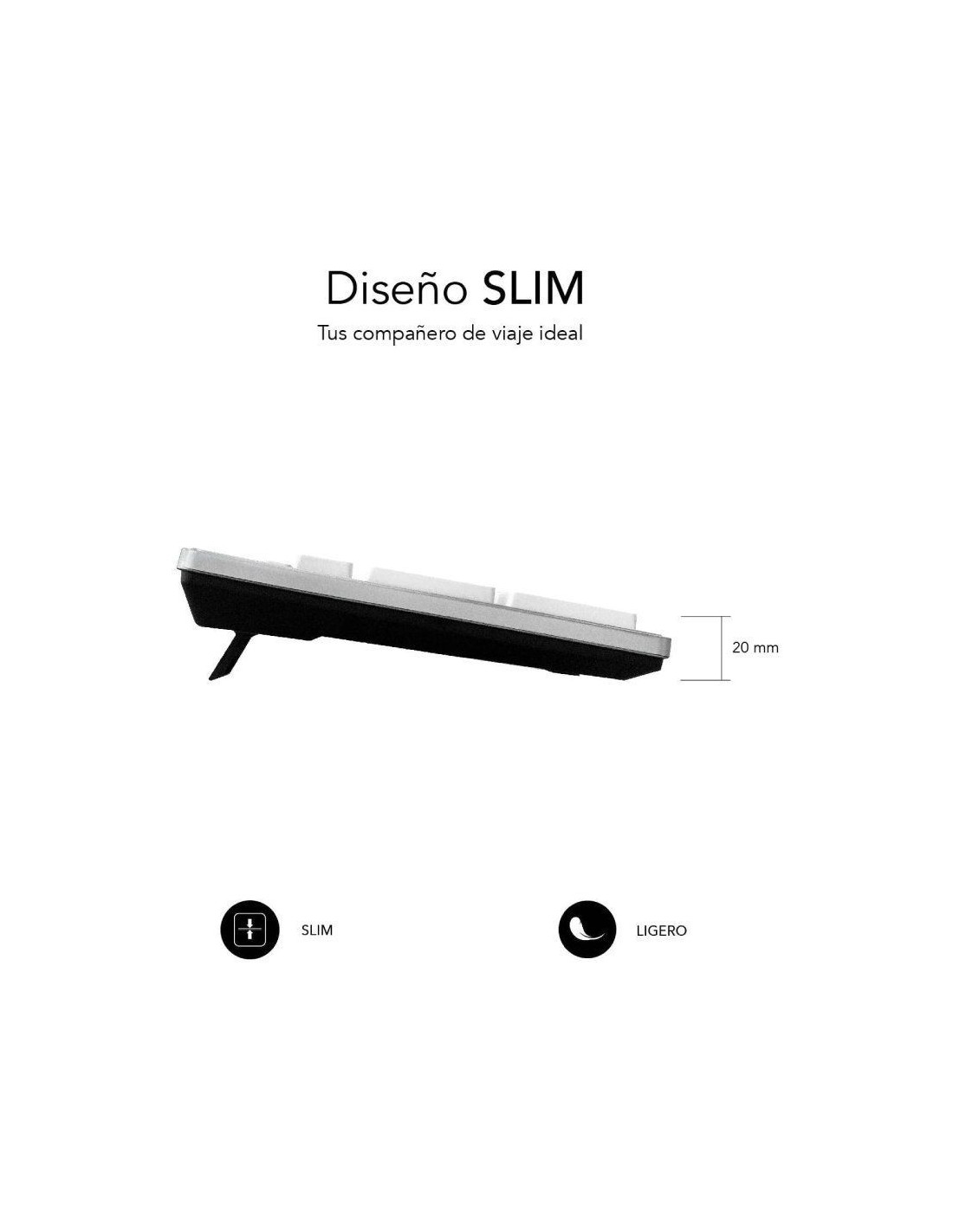 Teclado Subblim Wired Ergo Keys Silent Flat HQ