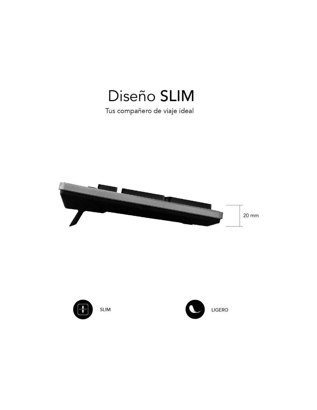 Teclado Subblim Wired Ergo Keys Silent Flat HQ