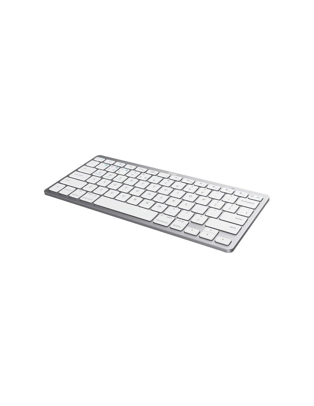 Teclado Compacto Inalámbrico por Bluetooth Trust 24654/ Plata