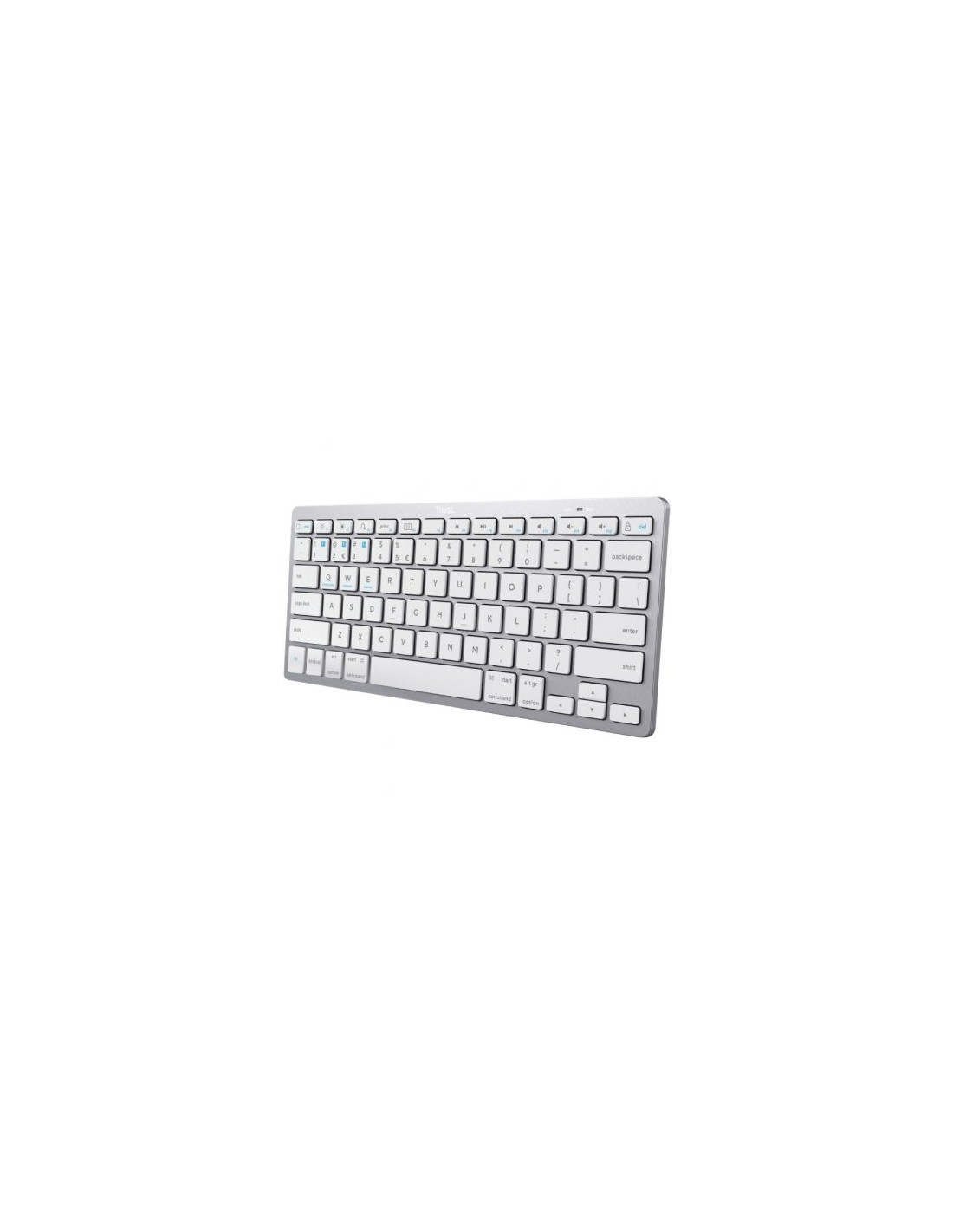 Teclado Compacto Inalámbrico por Bluetooth Trust 24654/ Plata