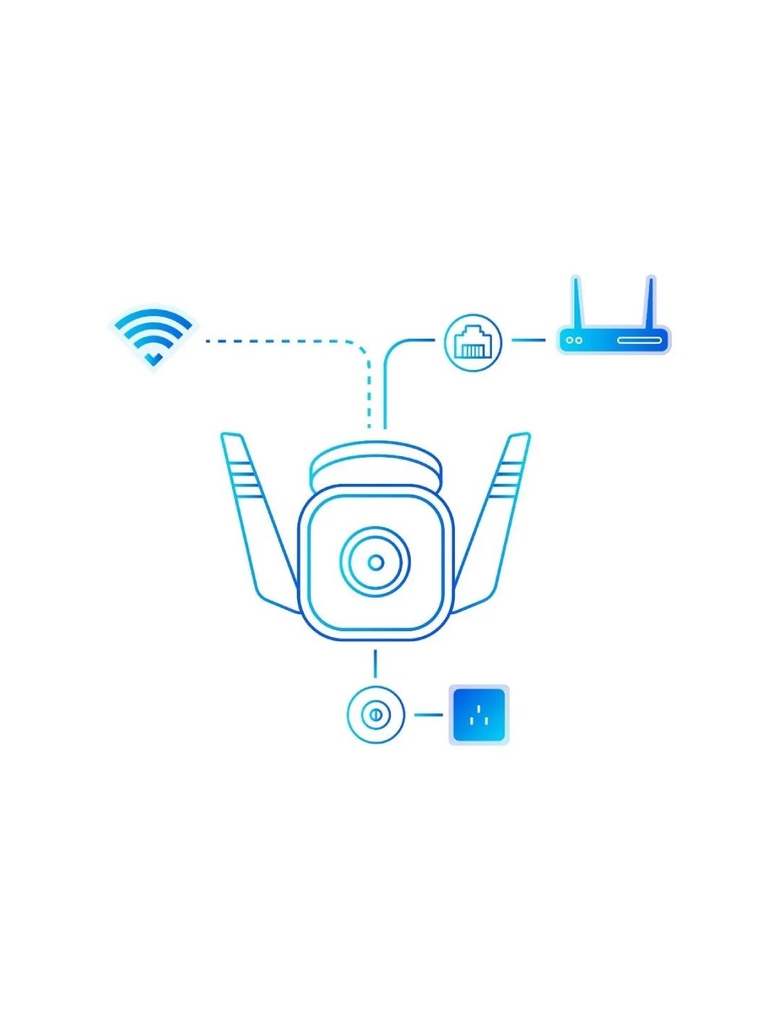 Cámara de Videovigilancia TP-Link Tapo TC65/ Visión Nocturna/ Control desde APP