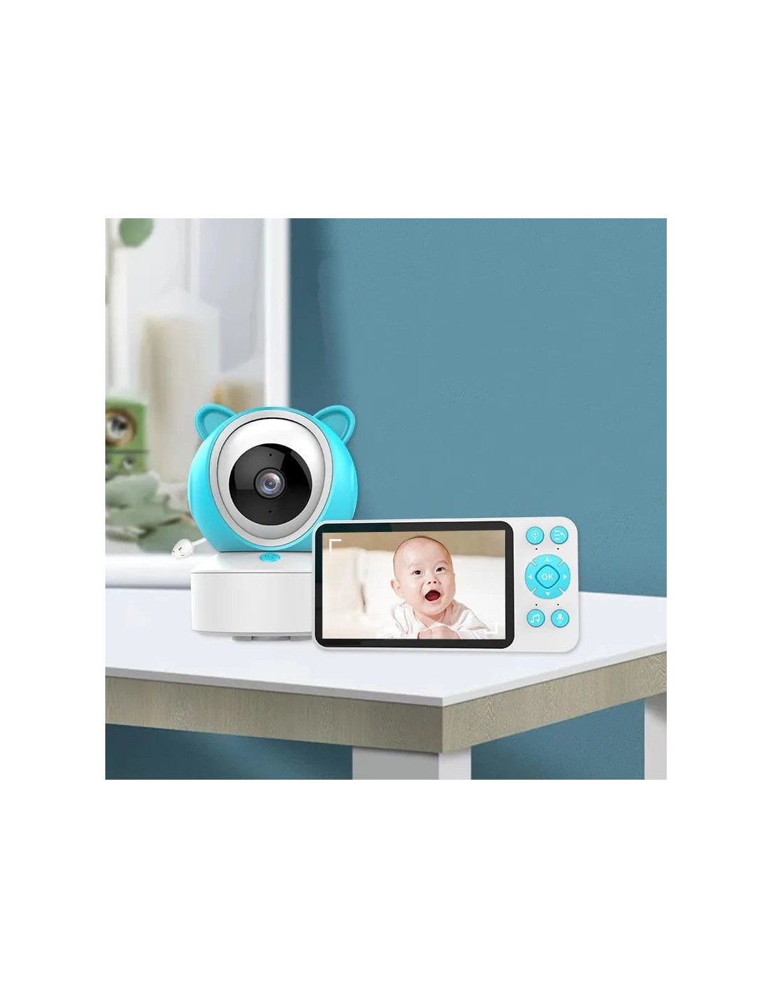 Kingfit Baby-8 1080p WiFi Visión Nocturna Blanco - Vigilabebés