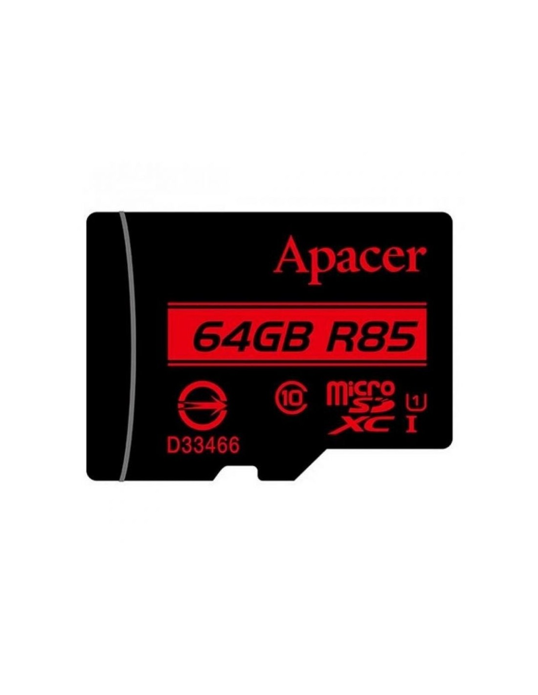 Tarjeta de Memoria Apacer 64GB XC UHS 1 con Adaptador/ Clase 10/ 85MBs