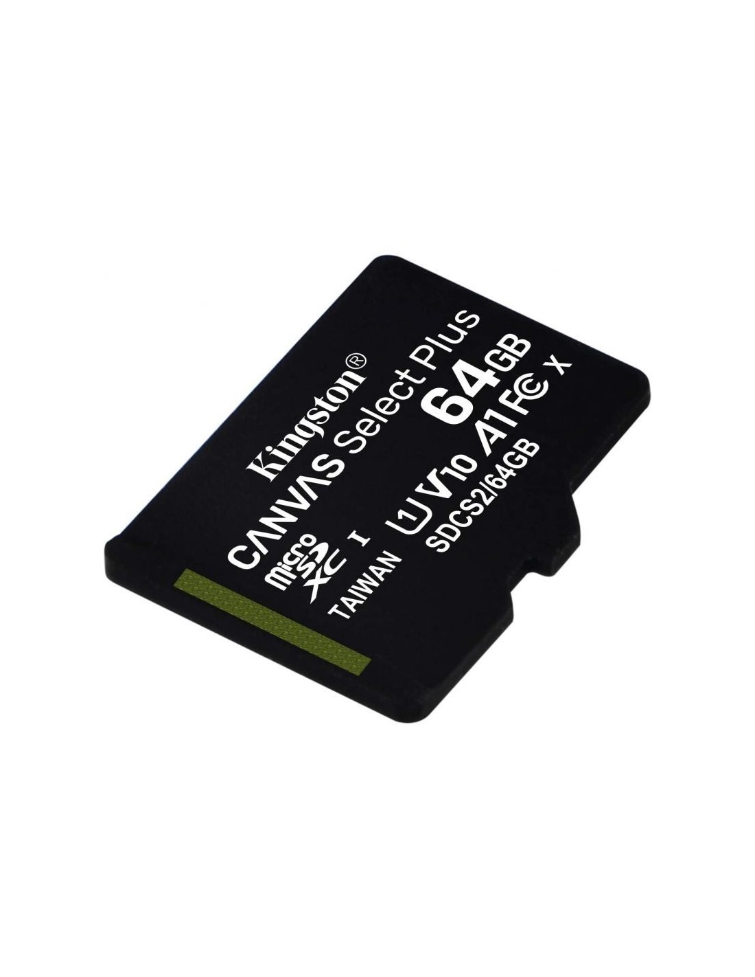Tarjeta de Memoria Kingston CANVAS Select Plus 64GB microSD XC/ Clase 10/ 100MBs
