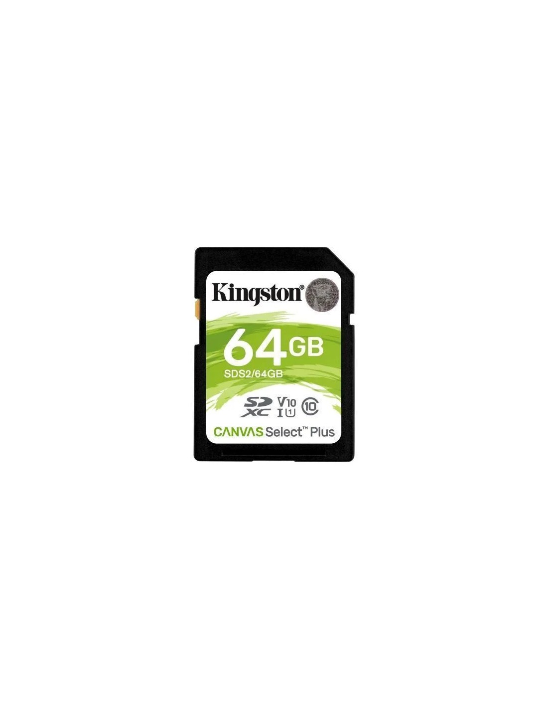 Tarjeta de Memoria Kingston CANVAS Select Plus 64GB SD XC/ Clase 10/ 100MBs
