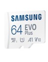 Tarjeta de Memoria Samsung EVO Plus 2021 64GB microSD XC con Adaptador/ Clase 10/ 130MBs