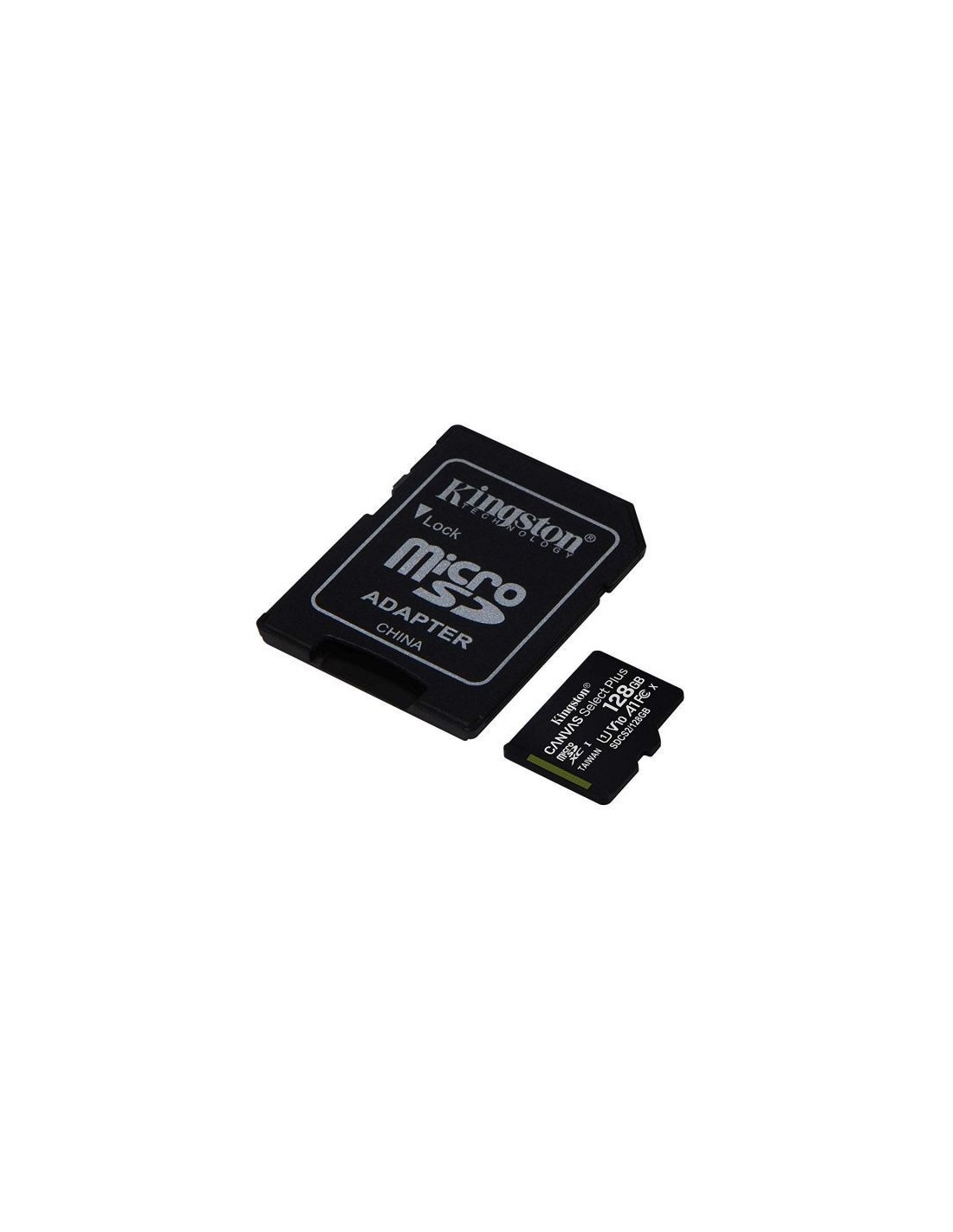 Tarjeta de Memoria Kingston CANVAS Select Plus 128GB microSD XC con Adaptador/ Clase 10/ 100MBs