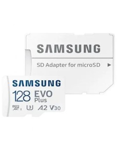 Tarjeta de Memoria Samsung EVO Plus 2021 128GB microSD XC con Adaptador/ Clase 10/ 130MBs