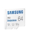 Tarjeta de Memoria Samsung Pro Endurance 64GB microSD XC con Adaptador/ Clase 10/ 100MBs