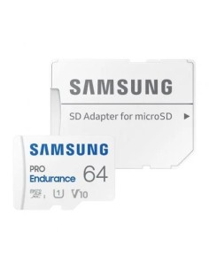 Tarjeta de Memoria Samsung Pro Endurance 64GB microSD XC con Adaptador/ Clase 10/ 100MBs