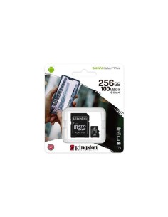 Tarjeta de Memoria Kingston CANVAS Select Plus 256GB microSD XC con Adaptador/ Clase 10/ 100MBs 2