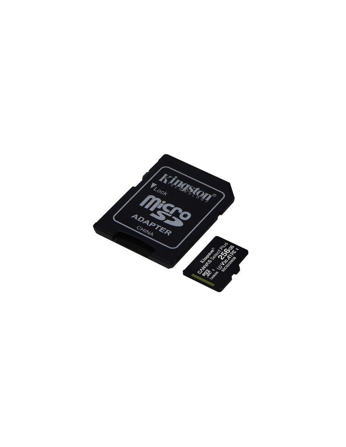 Tarjeta de Memoria Kingston CANVAS Select Plus 256GB microSD XC con Adaptador/ Clase 10/ 100MBs